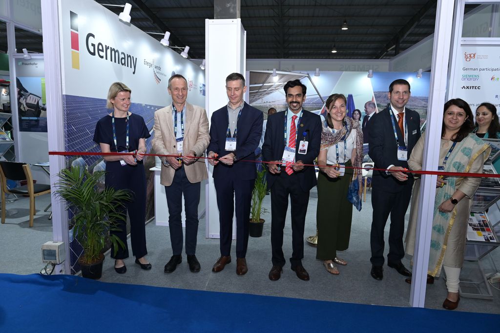 The official inauguration of the German Pavilion with delegates from KfW, GTAI, and NSEFI