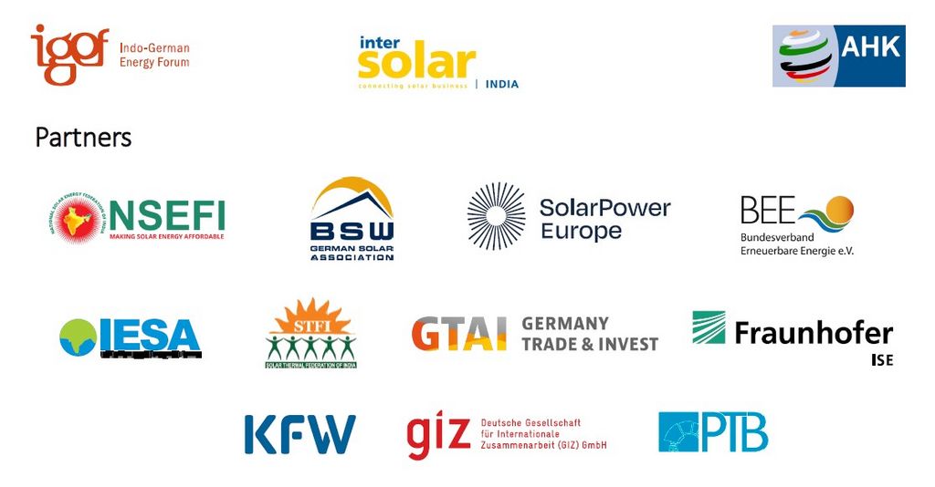 All partners for the German Pavilion at Intersolar India 2021